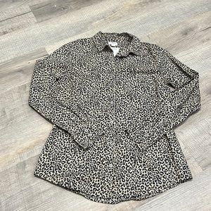 NWT J. Crew cheetah print button down